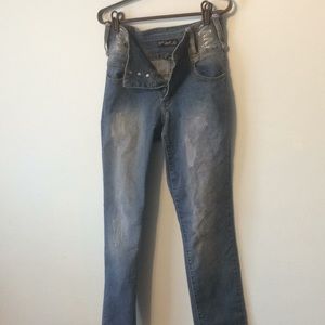 Girls Denim Blue Jeans - Stonewashed